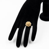 Anello vintage in oro giallo 18k con diamanti (0.50ctw), anni '70