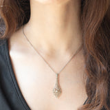 Pendente Art Déco in platino con diamanti (0.15ctw ca.), anni ‘30