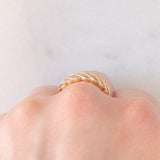 Anello vintage in oro giallo 18K con diamanti (0.50ctw), anni ‘70/‘80