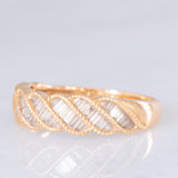 Anello vintage in oro giallo 18K con diamanti (0.50ctw), anni ‘70/‘80