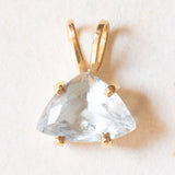 Ciondolo vintage in oro giallo 18K con acquamarina, anni ‘70