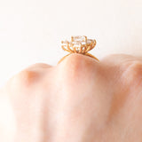 Anello vintage in oro giallo 18K con diamanti di taglio brillante (2.20ctw ca.), anni ‘70