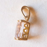 Ciondolo vintage in oro giallo 9K con morganite (1.10ct ca.), anni ‘90