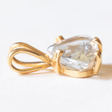 Ciondolo vintage in oro giallo 18K con acquamarina, anni ‘70