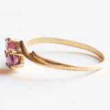 Anello Toi et Moi vintage in oro giallo 18K con rubini, anni ‘50/‘60
