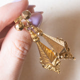 Orecchini antichi in oro giallo 8K, anni ‘10/‘20