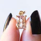 Ciondolo vintage in oro giallo 9K con morganite (1.10ct ca.), anni ‘90