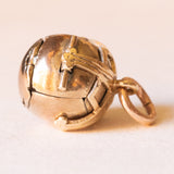 Ciondolo massonico con lamina in oro giallo 9K su argento con disegni incisi