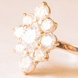 Anello vintage in oro giallo 18K con diamanti di taglio brillante (2.20ctw ca.), anni ‘70