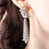 ORECCHINI PENDENTI VINTAGE IN ORO BIANCO 18K CON DIAMANTI (20.80CTW CA.), ANNI ‘60/‘70