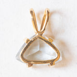 Ciondolo vintage in oro giallo 18K con acquamarina, anni ‘70