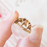 Collier con catenina in oro giallo 18K e con decorazione centrale convertita da orecchino antico in oro giallo 18K con diamanti di taglio rosetta (primi del ‘900)