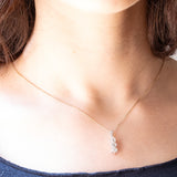 Ciondolo vintage in oro bianco 18K con diamanti (0.20ctw ca.), anni ‘80