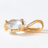 Ciondolo vintage in oro giallo 18K con acquamarina, anni ‘70