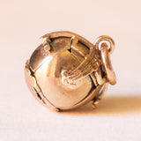 Ciondolo massonico con lamina in oro giallo 9K su argento con disegni incisi