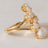 Anello vintage in oro giallo 18K con opali (0.60ctw ca.), anni ‘60/‘70