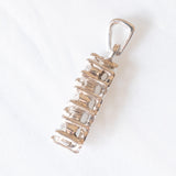 Ciondolo vintage in oro bianco 18K con diamanti (0.20ctw ca.), anni ‘80