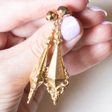 Orecchini antichi in oro giallo 8K, anni ‘10/‘20