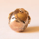 Ciondolo massonico con lamina in oro giallo 9K su argento con disegni incisi