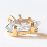 Ciondolo vintage in oro giallo 18K con acquamarina, anni ‘70