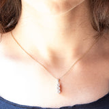 Ciondolo vintage in oro bianco 18K con diamanti (0.20ctw ca.), anni ‘80