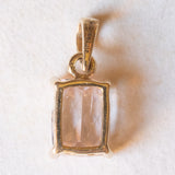 Ciondolo vintage in oro giallo 9K con morganite (1.10ct ca.), anni ‘90