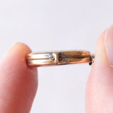 Ciondolo portafoto vintage con lamina in oro giallo 9K su metallo, anni ‘40/‘50