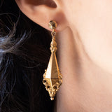 Orecchini antichi in oro giallo 8K, anni ‘10/‘20