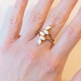 Anello vintage in oro giallo 18K con opali (0.60ctw ca.), anni ‘60/‘70