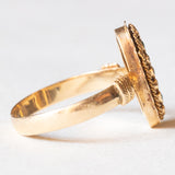 Anello antico in oro giallo 18K con turchesi e perline, anni ‘10/‘20