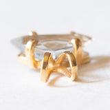 Ciondolo vintage in oro giallo 18K con acquamarina, anni ‘70