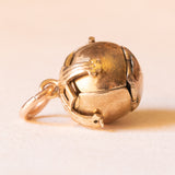 Ciondolo massonico con lamina in oro giallo 9K su argento con disegni incisi