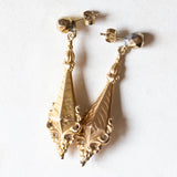 Orecchini antichi in oro giallo 8K, anni ‘10/‘20