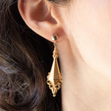 Orecchini antichi in oro giallo 8K, anni ‘10/‘20