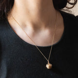 Ciondolo massonico con lamina in oro giallo 9K su argento con disegni incisi