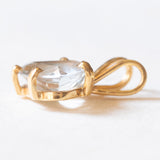 Ciondolo vintage in oro giallo 18K con acquamarina, anni ‘70