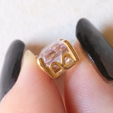 Ciondolo vintage in oro giallo 9K con morganite (1.10ct ca.), anni ‘90