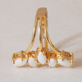 Anello vintage in oro giallo 18K con opali (0.60ctw ca.), anni ‘60/‘70