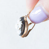 Orecchini antichi in oro giallo 18K con cammeo su agata, primi del ‘900