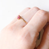 Anello Toi et Moi vintage in oro giallo 18K con rubini, anni ‘50/‘60