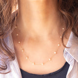 Collana vintage in oro giallo 18K con perle bianche