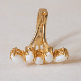 Anello vintage in oro giallo 18K con opali (0.60ctw ca.), anni ‘60/‘70