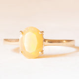 Anello solitario in oro giallo 10K con opale giallo (1.20ct ca.), anno 2014