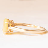Anello solitario in oro giallo 10K con opale giallo (1.20ct ca.), anno 2014