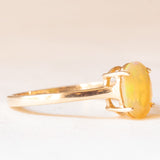 Anello solitario in oro giallo 10K con opale giallo (1.20ct ca.), anno 2014