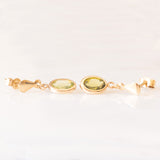 Orecchini pendenti vintage in oro giallo 9K con peridoti verdi (1ctw ca.)