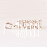Ciondolo vintage in oro bianco 18K con diamanti (0.20ctw ca.), anni ‘80