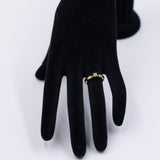 Anello vintage in oro giallo 18k con diamanti (0.19ctw), anni '70