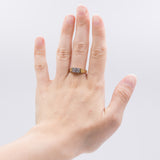 Vintage 14k yellow gold ring with 6 diamonds (0.30ct), 1970s