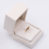 Anello vintage in oro giallo 18k con diamanti (0.19ctw), anni '70